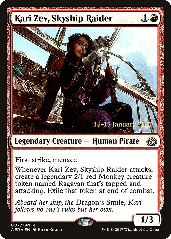 Kari Zev, Skyship Raider [Aether Revolt Prerelease Promos]