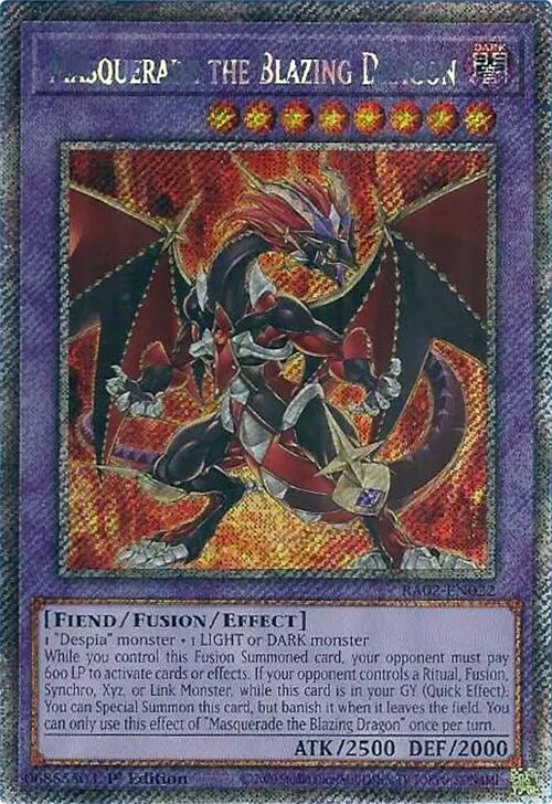 Masquerade the Blazing Dragon (Platinum Secret Rare) [RA02-EN022] Platinum Secret Rare