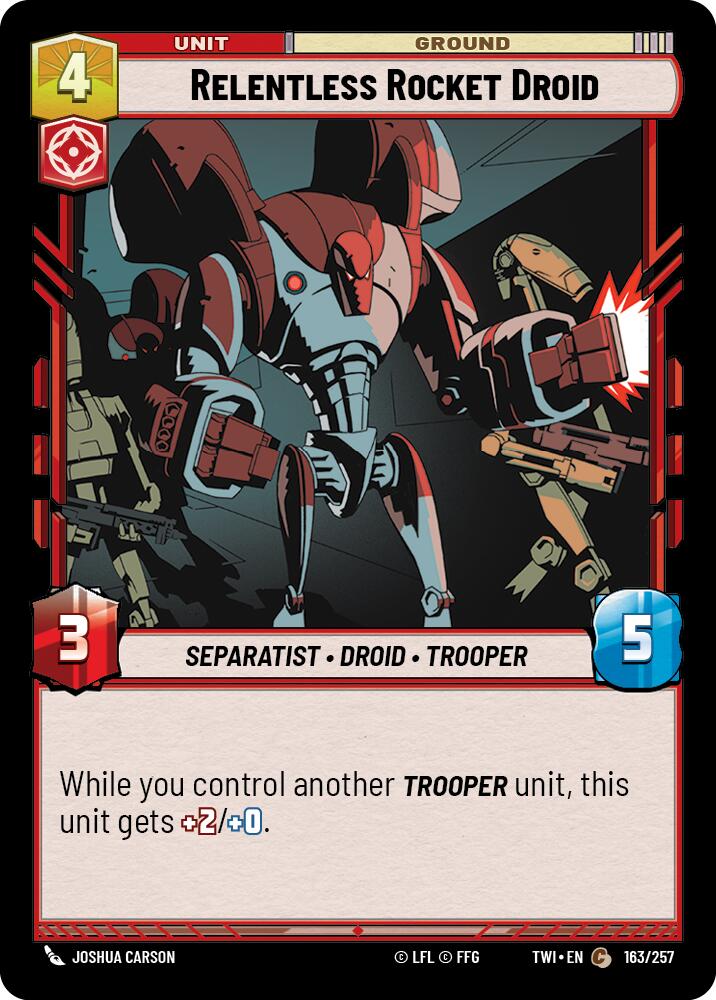 Relentless Rocket Droid (163/257) (163/257) [Twilight of the Republic]