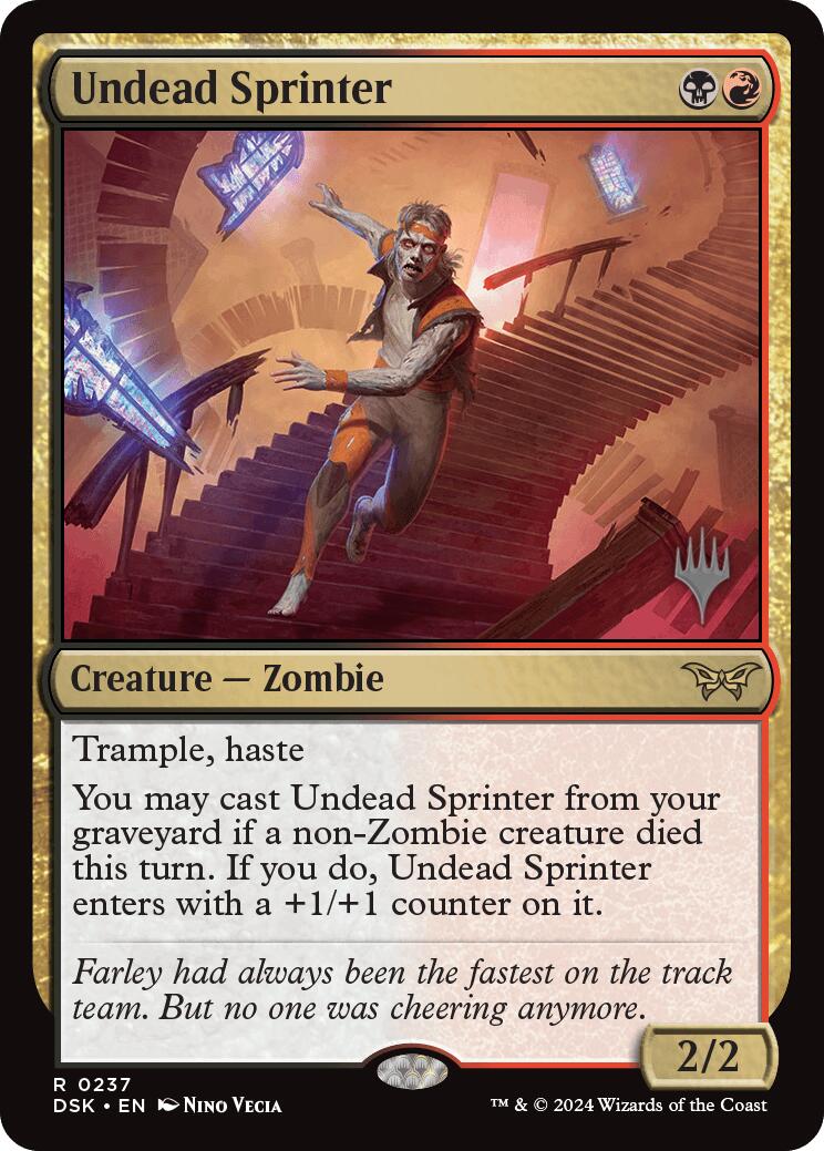 Undead Sprinter (Promo Pack) [Duskmourn: House of Horror Promos]