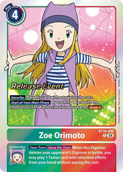 Zoe Orimoto [BT18-090] [Release Special Booster Ver.2.0 Promos]