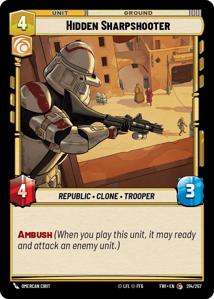 Hidden Sharpshooter (214/257) (214/257) [Twilight of the Republic]