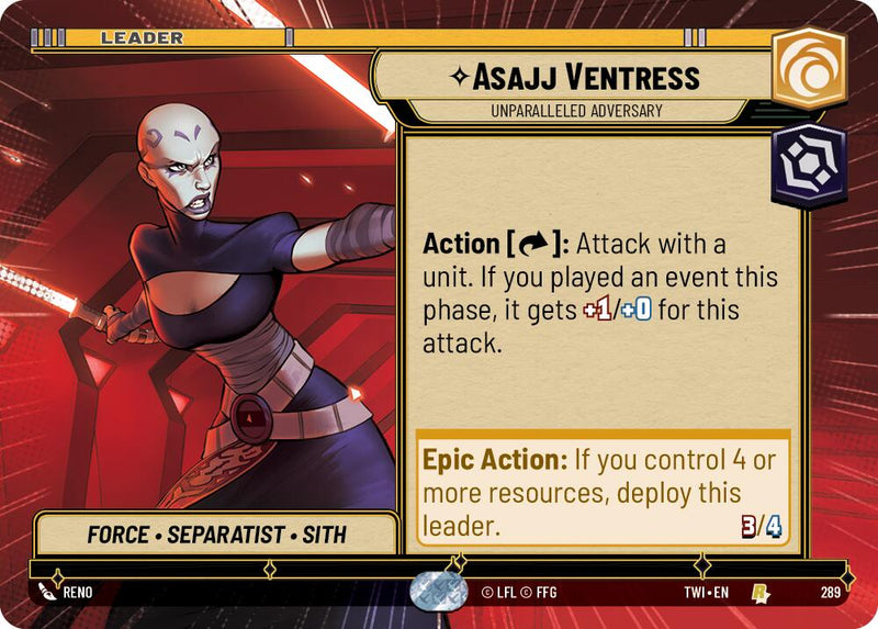 Asajj Ventress - Unparalleled Adversary (289) (Hyperspace) (289) [Twilight of the Republic]