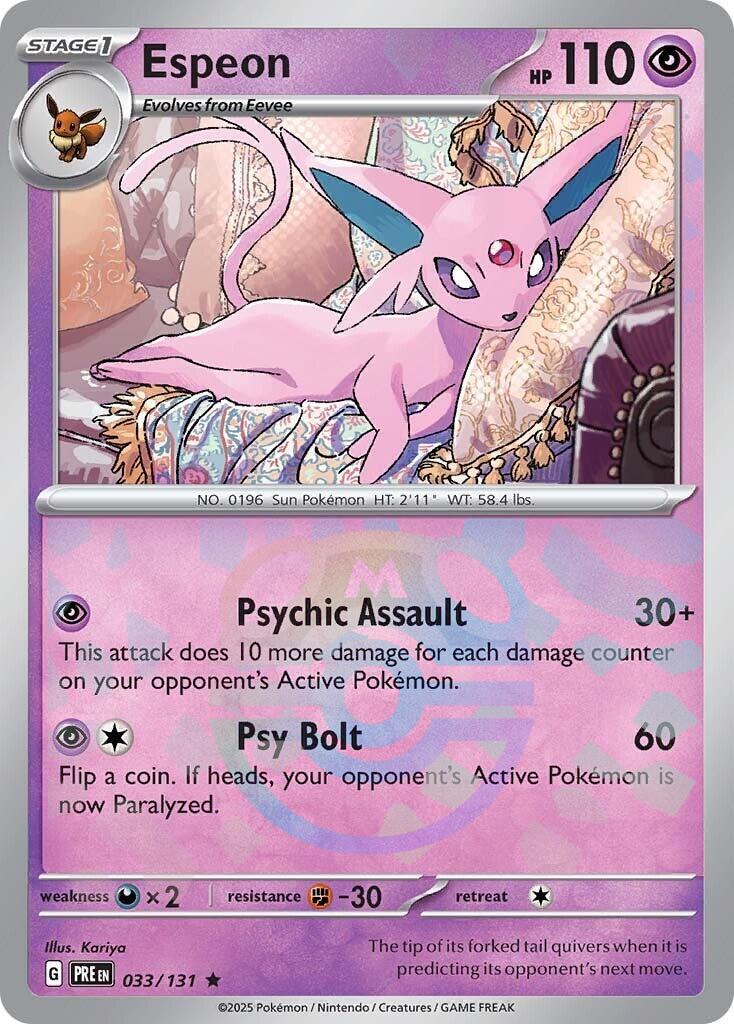 Espeon (033/131) (Master Ball Pattern) [Scarlet & Violet: Prismatic Evolutions]