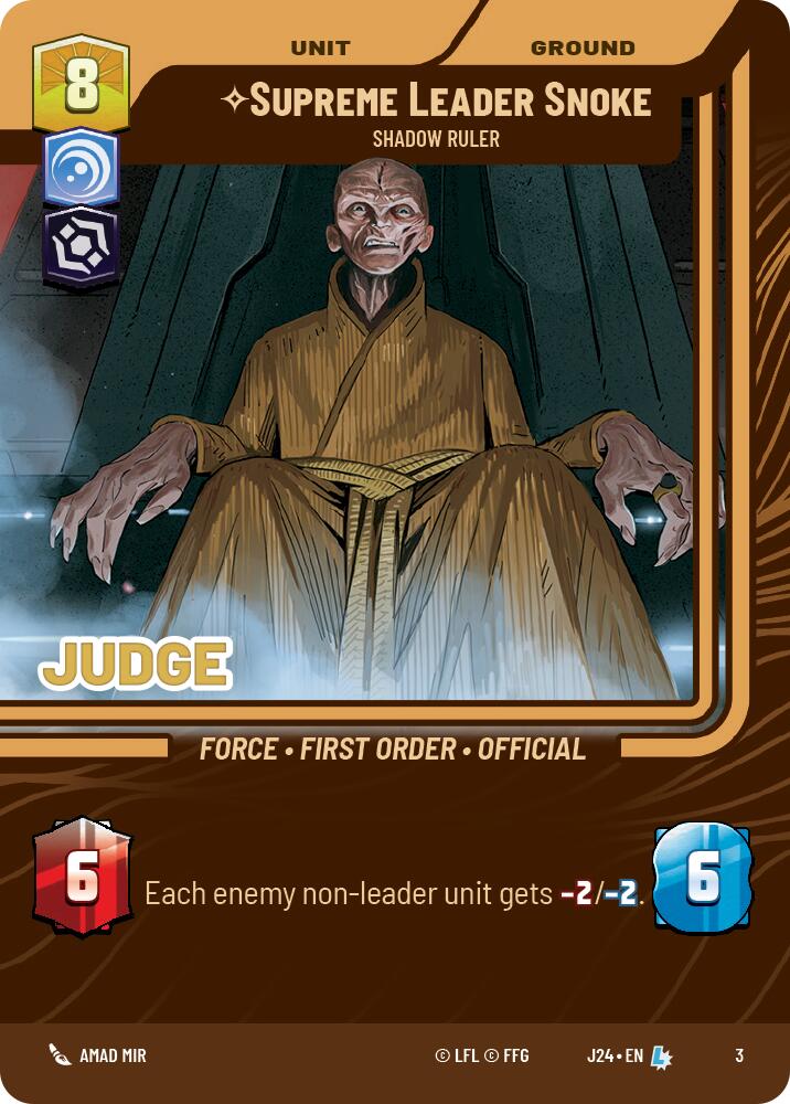 Supreme Leader Snoke - Shadow Ruler (3) (3) [Judge Promos]