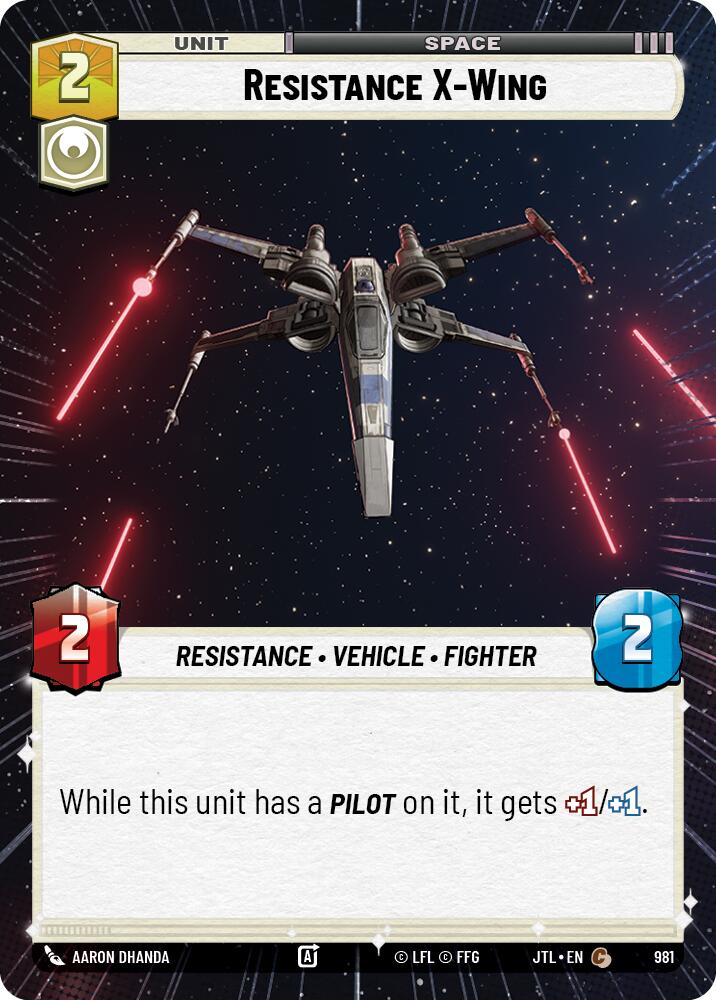 Resistance X-Wing (981) (Hyperspace Foil) (981) [Jump to Lightspeed]
