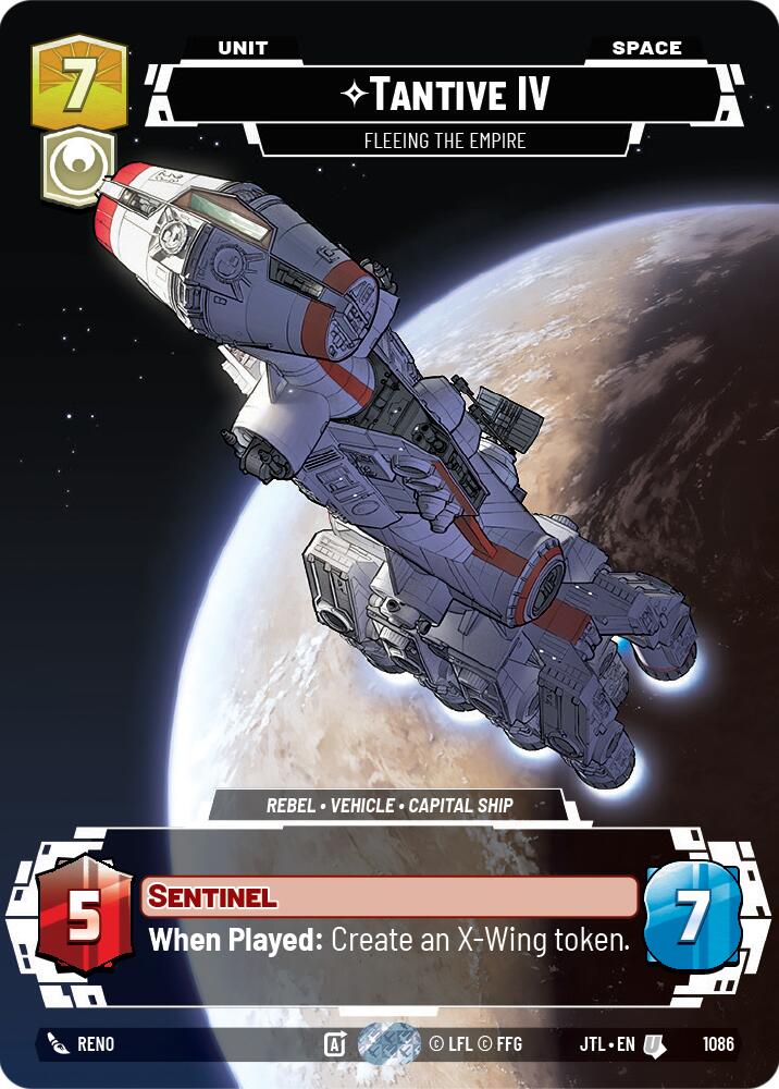 Tantive IV - Fleeing the Empire (1086) (Prestige Foil) (1086) [Jump to Lightspeed]