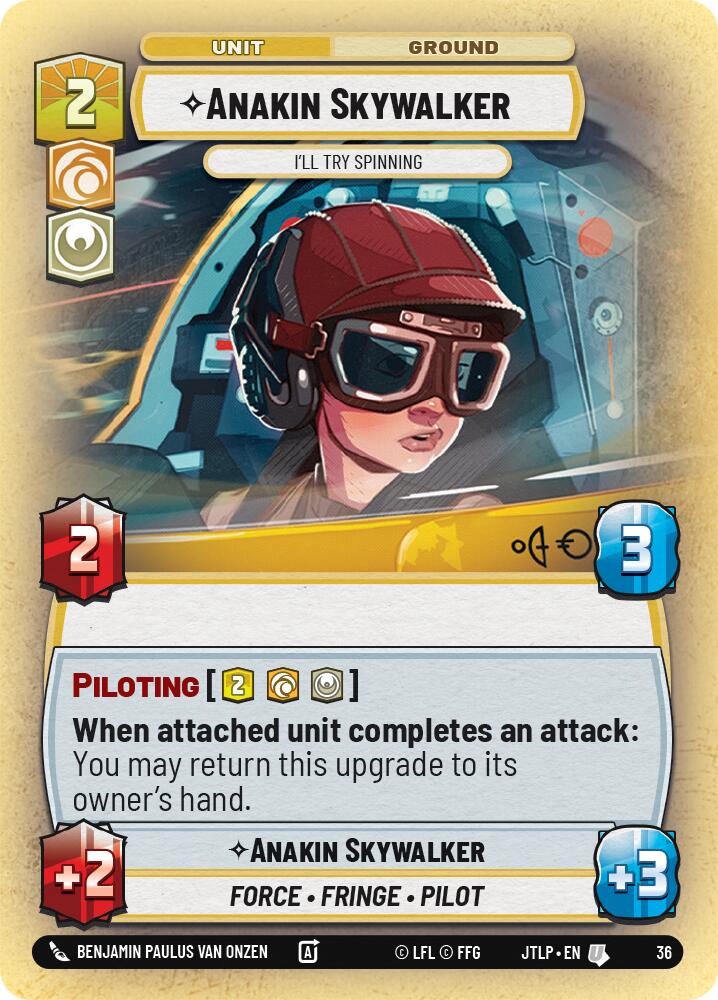 Anakin Skywalker - I'll Try Spinning (Foil) (36) [Jump to Lightspeed: Weekly Play]