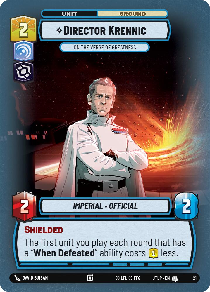Director Krennic - On the Verge of Greatness (Foil) (21) [Jump to Lightspeed: Weekly Play]
