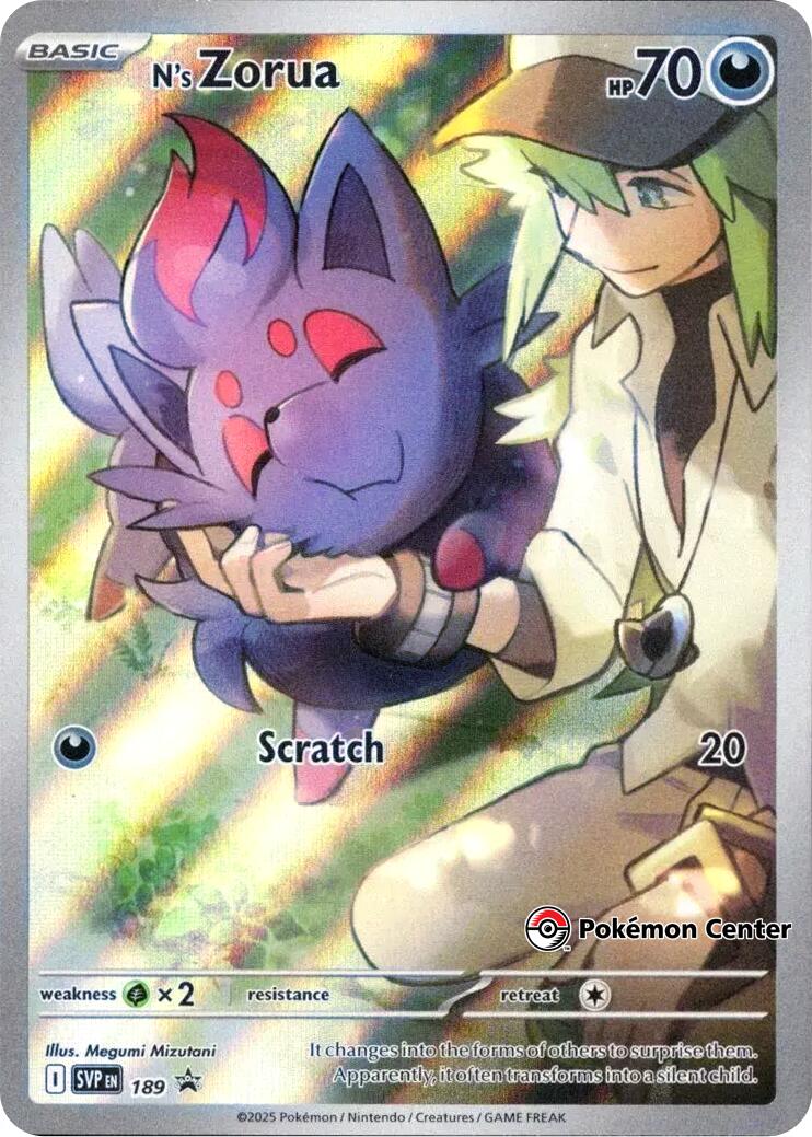 N's Zorua (SVP189) (Pokemon Center Exclusive) [Scarlet & Violet: Black Star Promos]