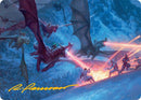 Dragonback Assault Art Card (22/54) (Gold-Stamped Signature) [Tarkir: Dragonstorm Art Series]