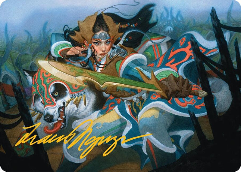 Eshki Dragonclaw Art Card (23/54) (Gold-Stamped Signature) [Tarkir: Dragonstorm Art Series]