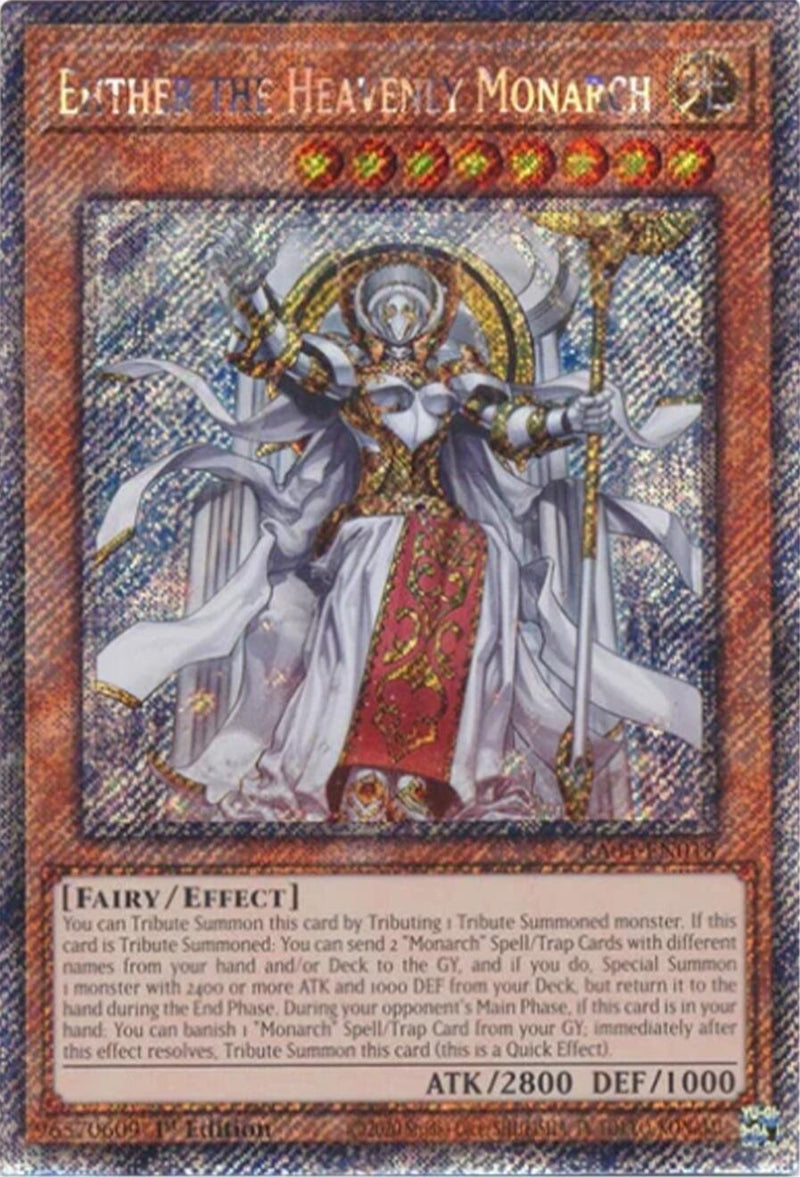 Ehther the Heavenly Monarch [RA04-EN018] Platinum Secret Rare