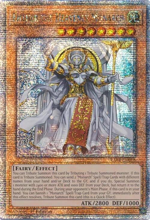 Ehther the Heavenly Monarch [RA04-EN018] Quarter Century Secret Rare