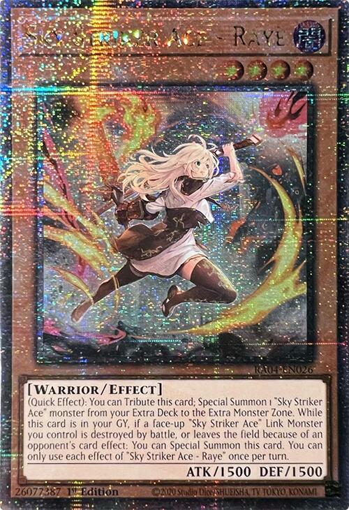 Sky Striker Ace - Raye (New Art) [RA04-EN026] Quarter Century Secret Rare