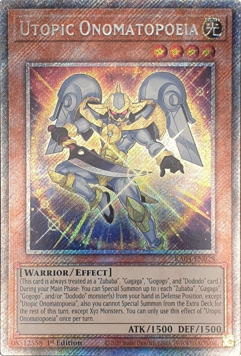 Utopic Onomatopoeia [RA04-EN028] Platinum Secret Rare