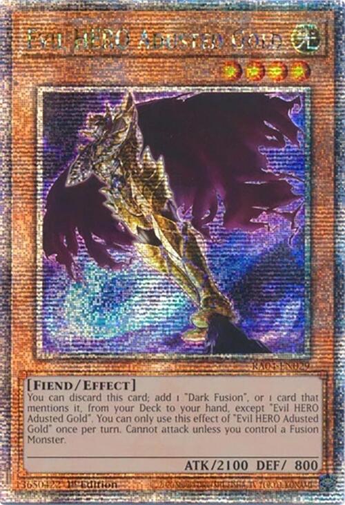 Evil HERO Adusted Gold [RA04-EN029] Quarter Century Secret Rare