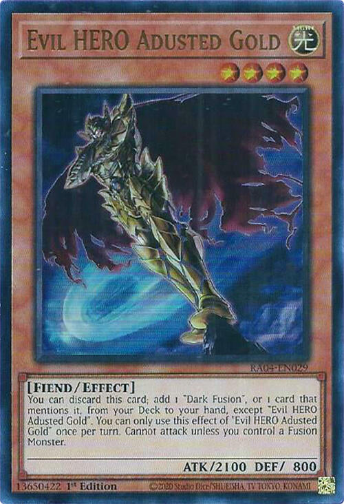 Evil HERO Adusted Gold [RA04-EN029] Ultra Rare