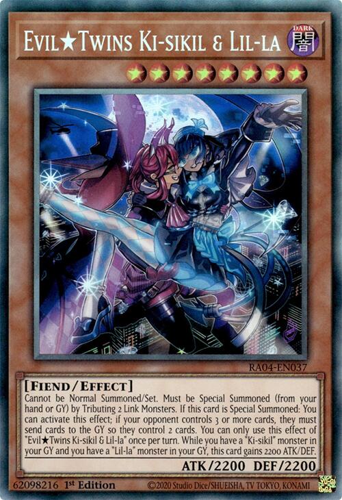 EvilTwins Ki-sikil & Lil-la [RA04-EN037] Prismatic Collector's Rare