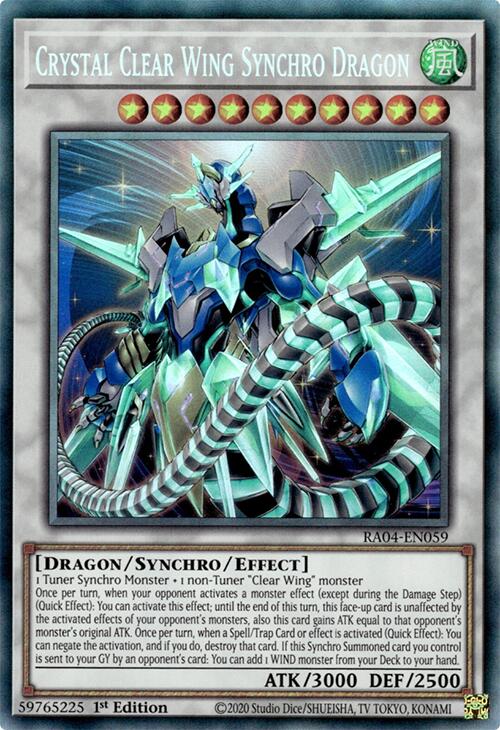 Crystal Clear Wing Synchro Dragon [RA04-EN059] Collector's Rare