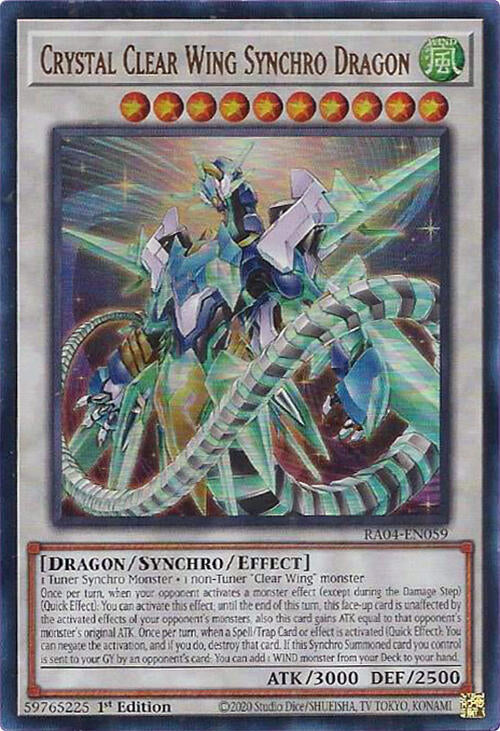 Crystal Clear Wing Synchro Dragon [RA04-EN059] Ultra Rare