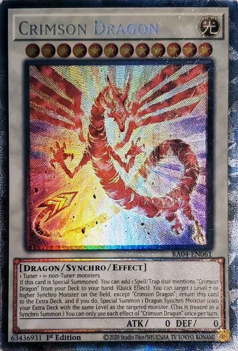 Crimson Dragon (card) [RA04-EN061] Prismatic Collector's Rare