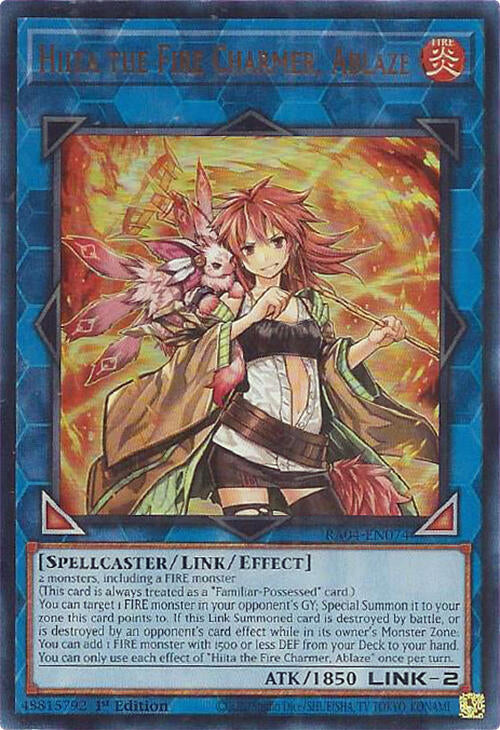 Hiita the Fire Charmer, Ablaze [RA04-EN074] Ultra Rare