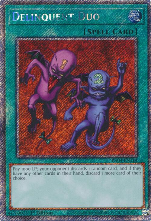 Delinquent Duo [RA04-EN114] Platinum Secret Rare