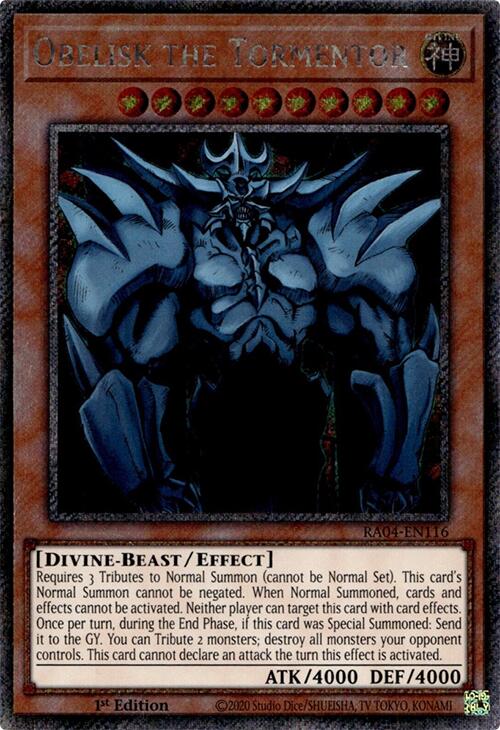 Obelisk the Tormentor [RA04-EN116] Platinum Secret Rare