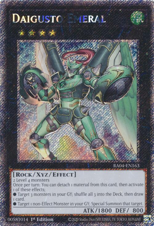 Daigusto Emeral [RA04-EN163] Platinum Secret Rare