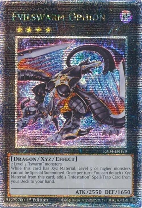 Evilswarm Ophion [RA04-EN179] Quarter Century Secret Rare
