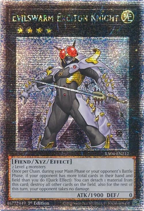 Evilswarm Exciton Knight [RA04-EN212] Quarter Century Secret Rare