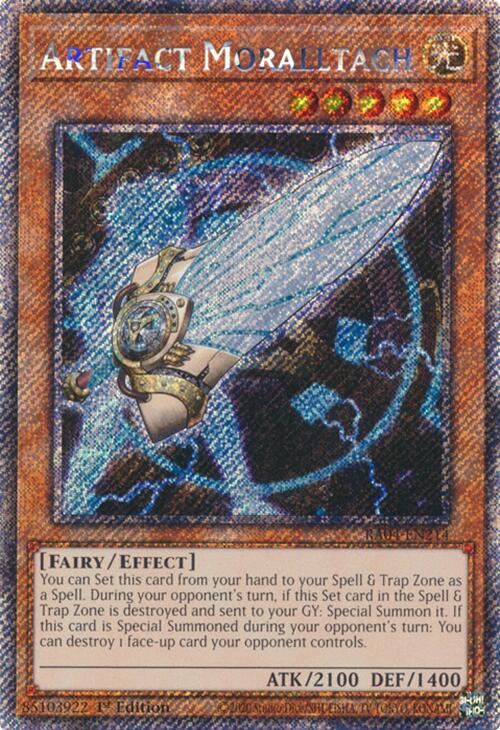 Artifact Moralltach [RA04-EN214] Platinum Secret Rare