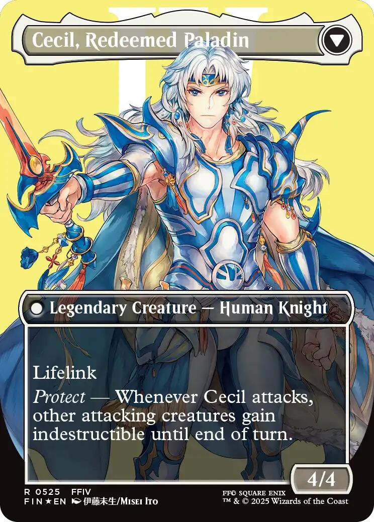 Cecil, Dark Knight // Cecil, Redeemed Paladin (Borderless) (Surge Foil) [FINAL FANTASY]