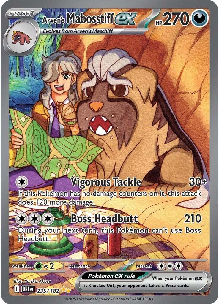 Arven's Mabosstiff ex (235/182) [Scarlet & Violet: Destined Rivals]