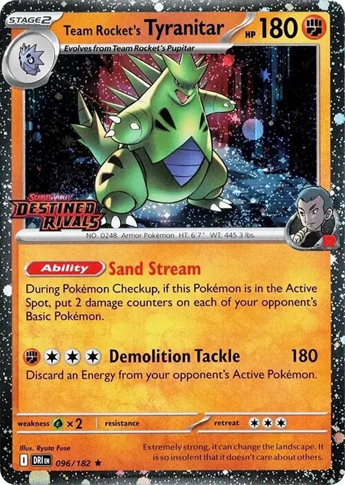 Team Rocket's Tyranitar (096/182) (Destined Rivals Stamp) [Scarlet & Violet: Destined Rivals]