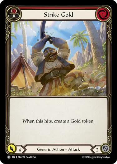 Strike Gold (Red) [SEA229] (High Seas)  Rainbow Foil