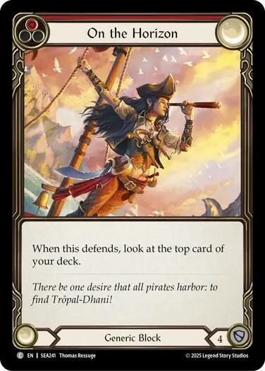 On the Horizon (Red) [SEA241] (High Seas)  Rainbow Foil