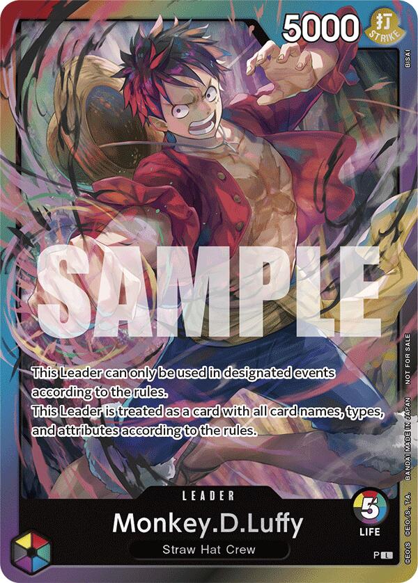 Monkey.D.Luffy (A Fist of Divine Speed Release Event Leader) [One Piece Promotion Cards]