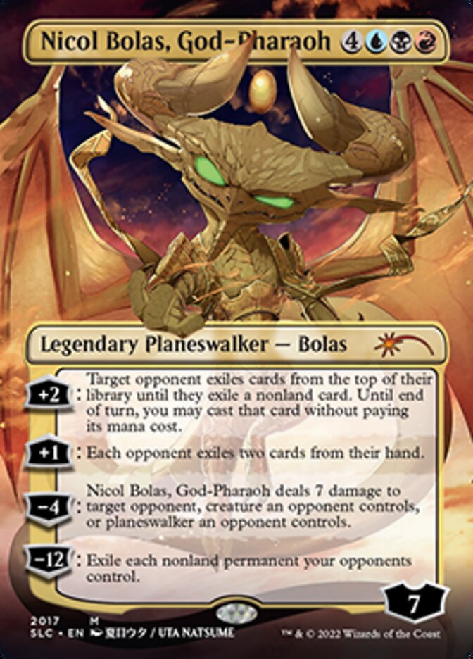 Nicol Bolas, God-Pharaoh (Borderless) [Secret Lair Countdown Kit]