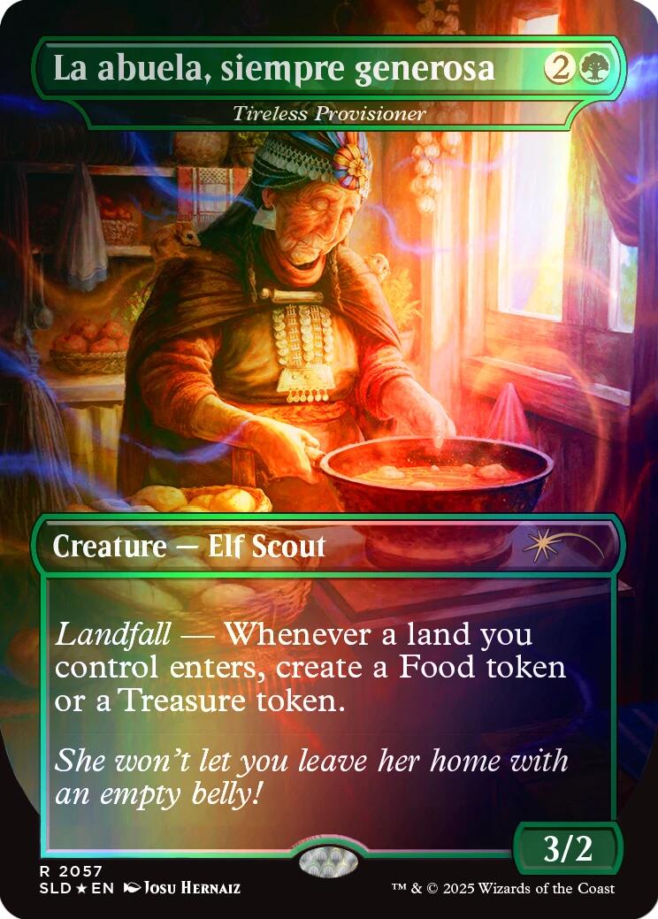 La abuela, siempre generosa - Tireless Provisioner (Rainbow Foil) [Secret Lair Drop Series]