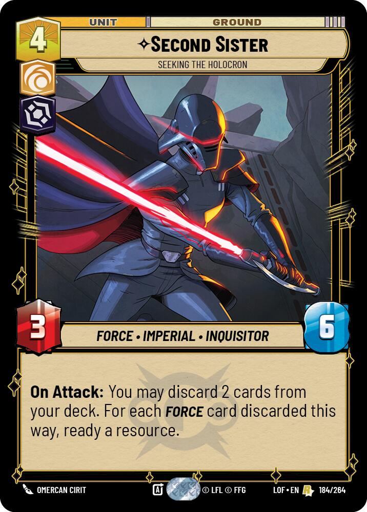 Second Sister - Seeking the Holocron (184/264) (184/264) [Legends of the Force]