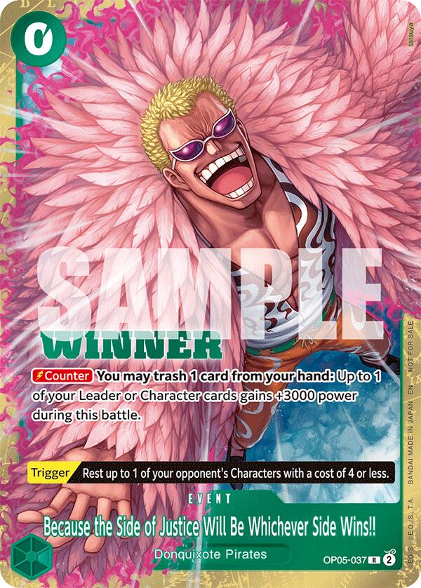 Because the Side of Justice Will Be Whichever Side Wins!! (Winner Pack 2025 Vol. 4) [One Piece Promotion Cards]
