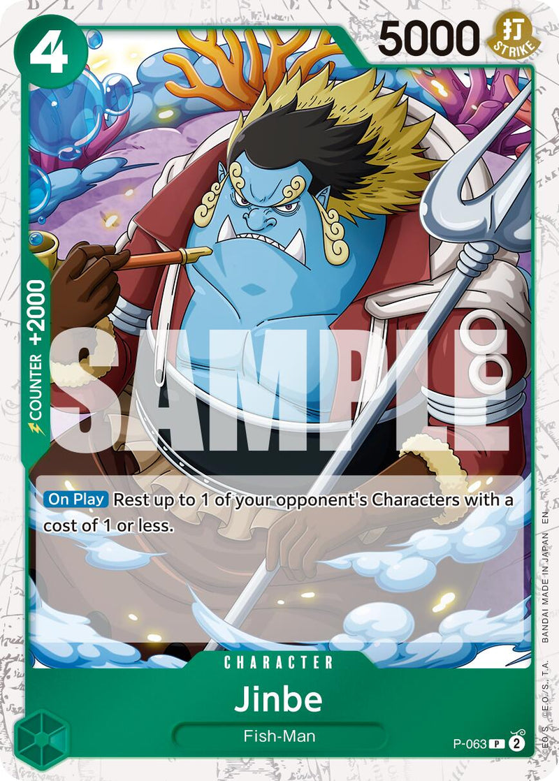 Jinbe (P-063) (Pirate Foil) [Premium Booster -The Best- Vol. 2]